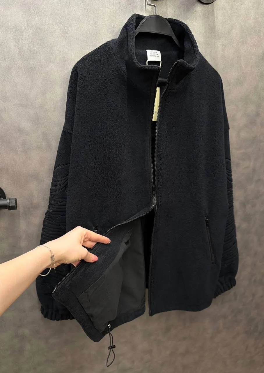 Vetements Fleece Zip-Up Jacket