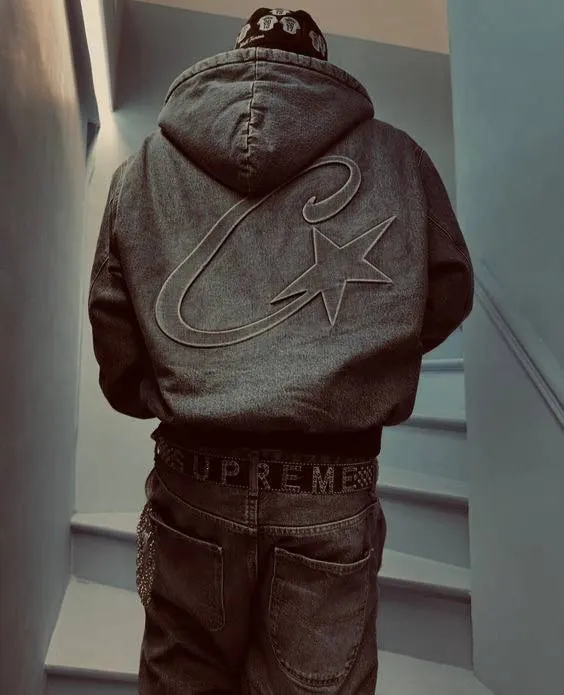 Corteiz Star Washed Zip-up Hoodie