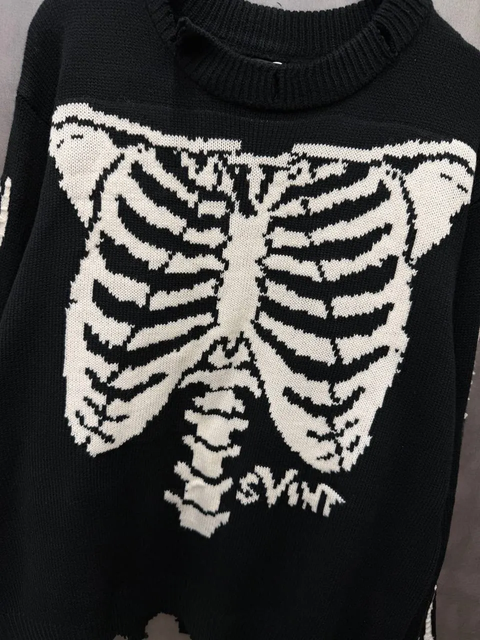 Saint Michael Skeleton Knit Sweater