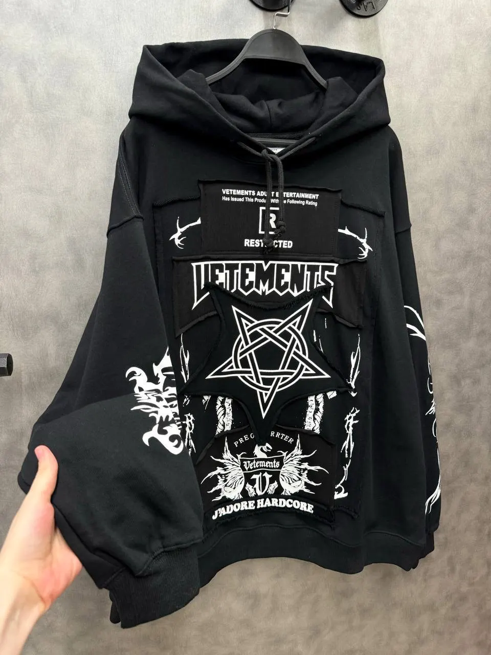 Vetements J'adore Hardcore Hoodie
