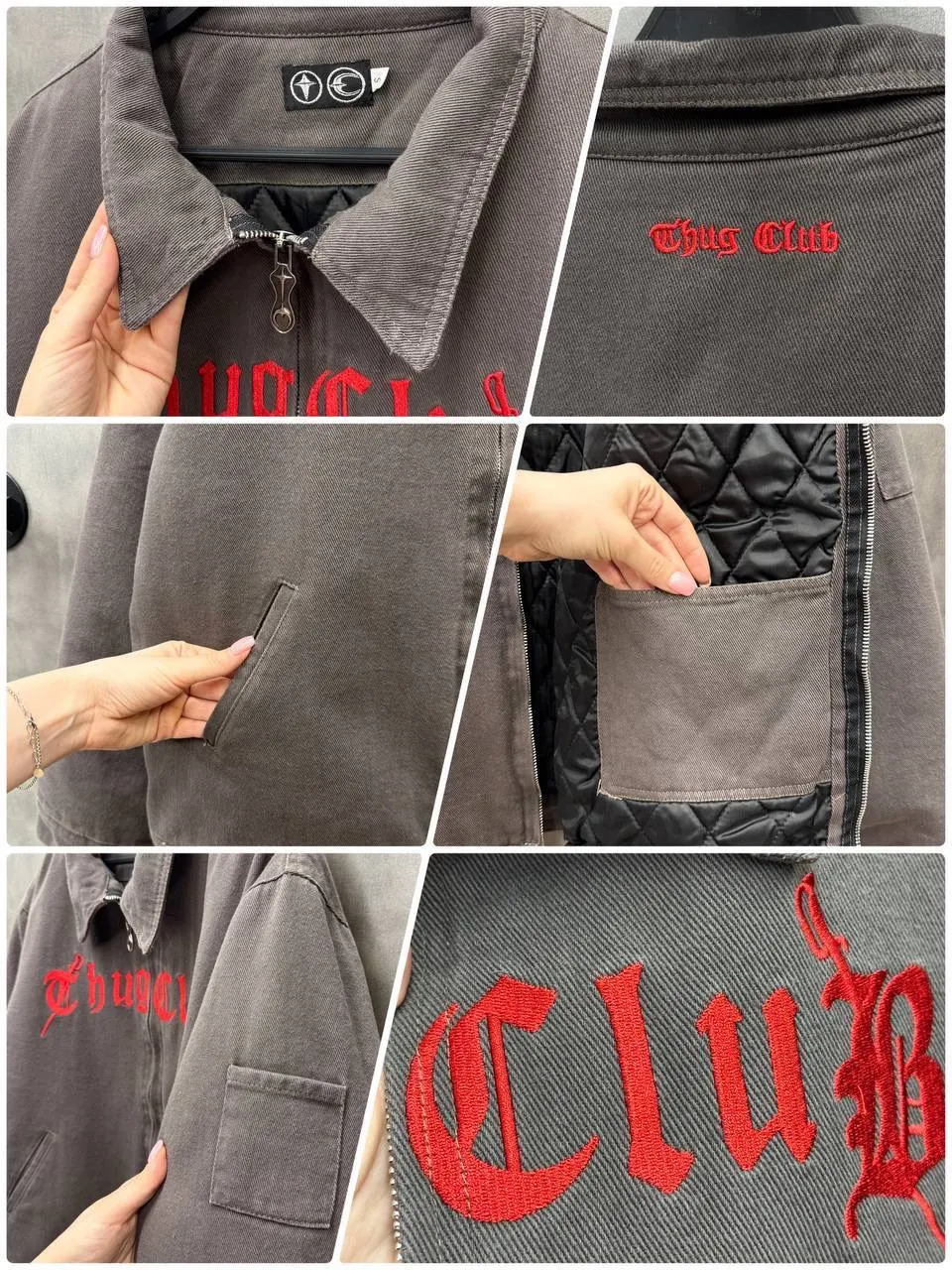 Thug Club Embroidered Work Jacket