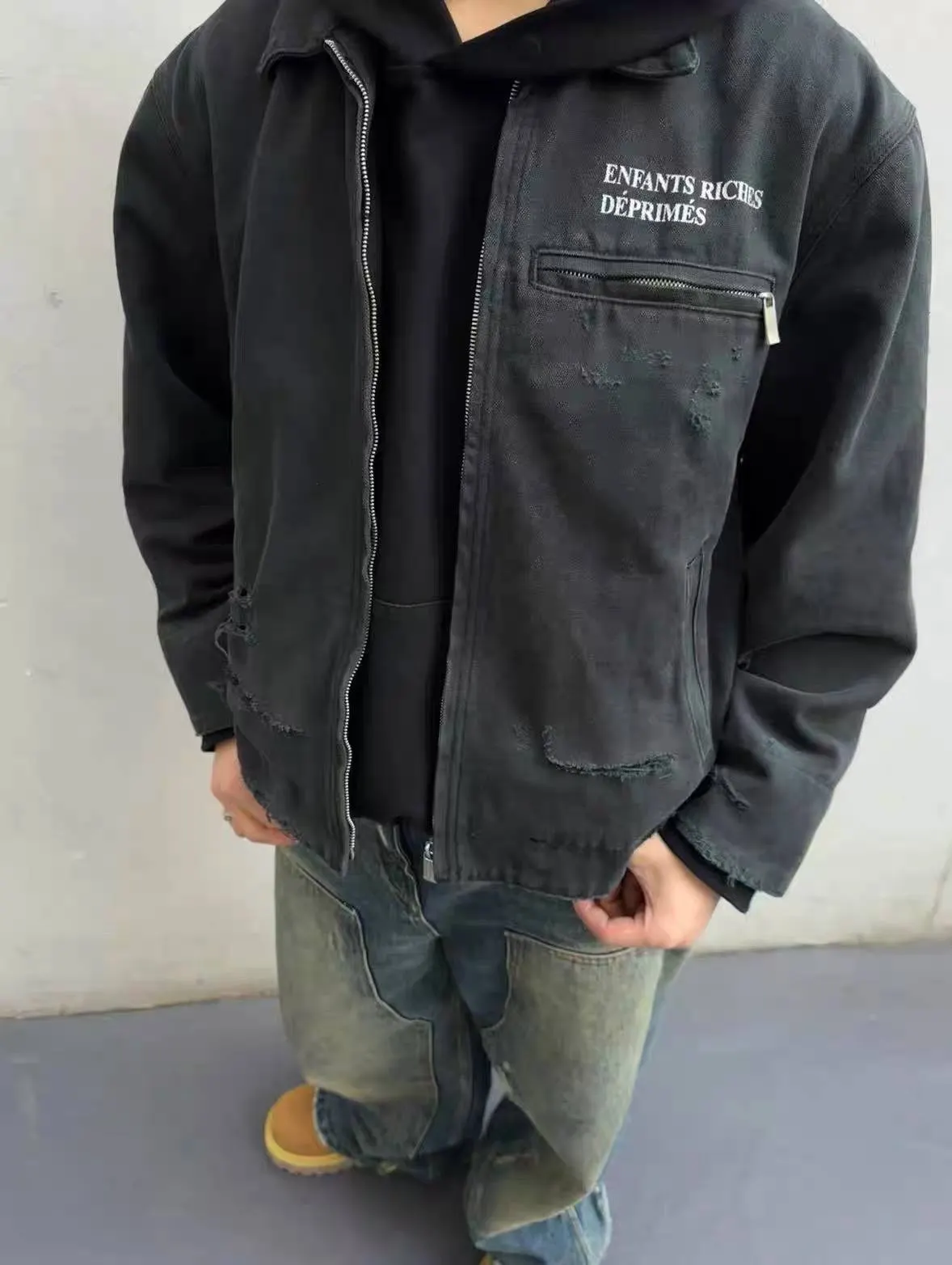 Enfants Riches Déprimés Distressed Zip Jacket