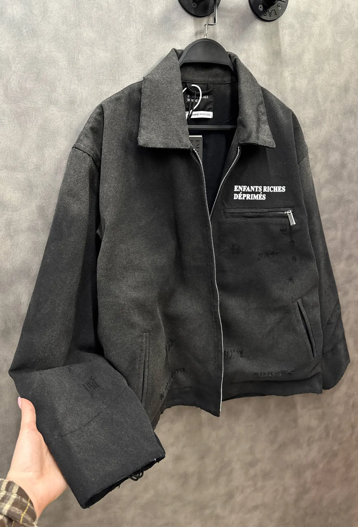Enfants Riches Déprimés Distressed Zip Jacket