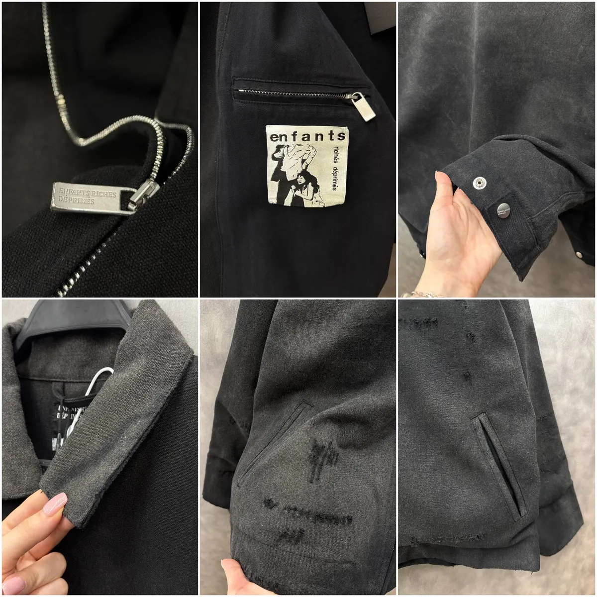 Enfants Riches Déprimés Distressed Zip Jacket