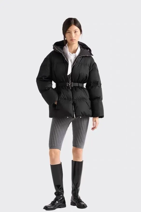 Prada Куртка с капюшоном и поясом