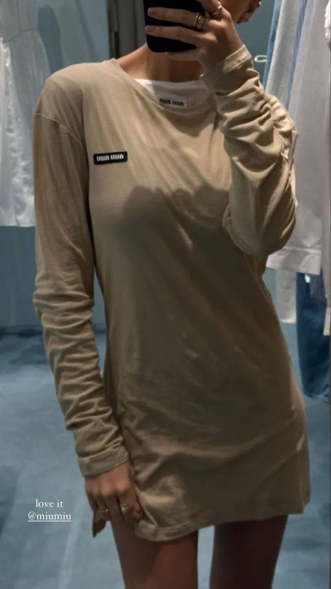 Miu Miu Logo Long-Sleeve T-Shirt