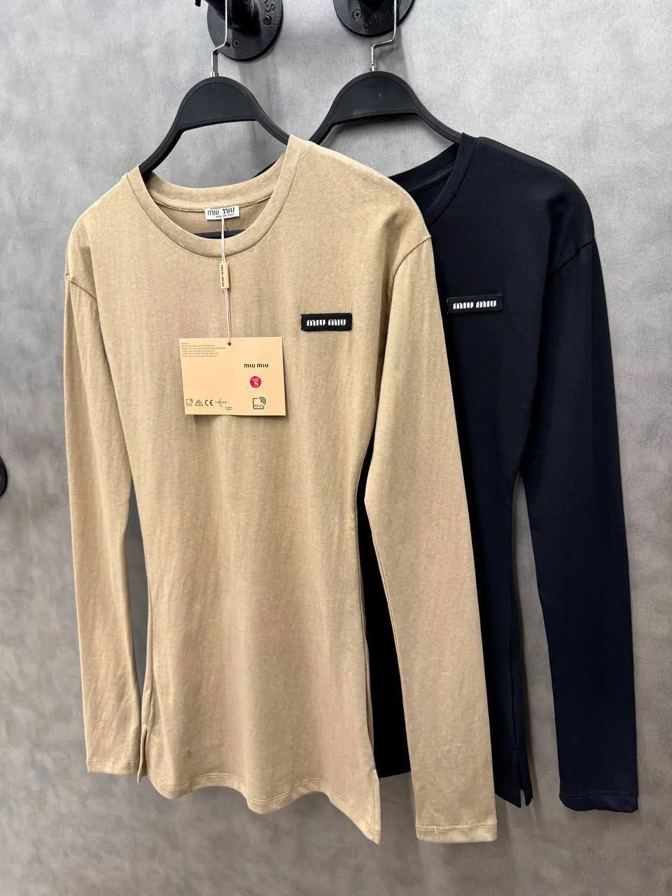 Miu Miu Logo Long-Sleeve T-Shirt