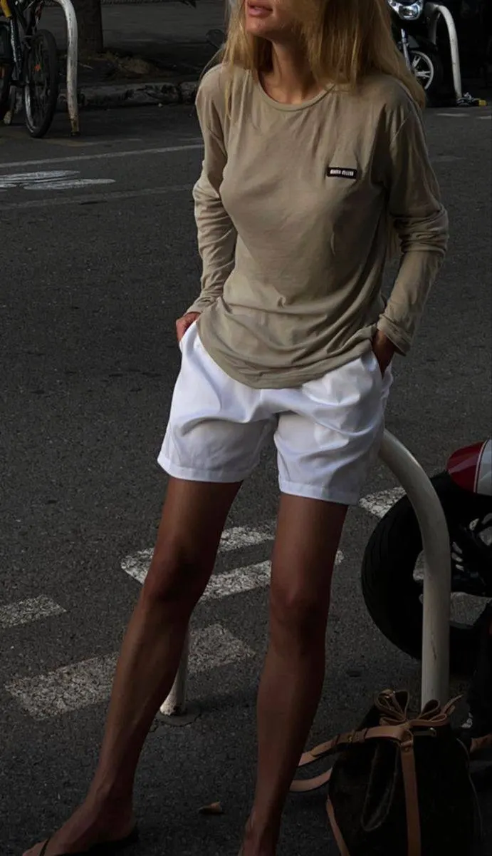 Miu Miu Logo Long-Sleeve T-Shirt
