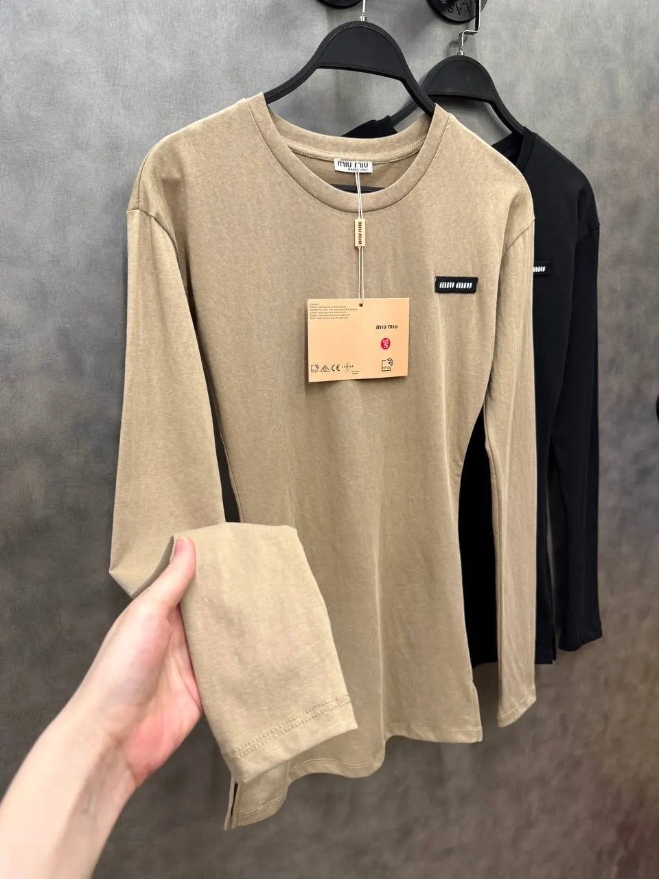 Miu Miu Logo Long-Sleeve T-Shirt