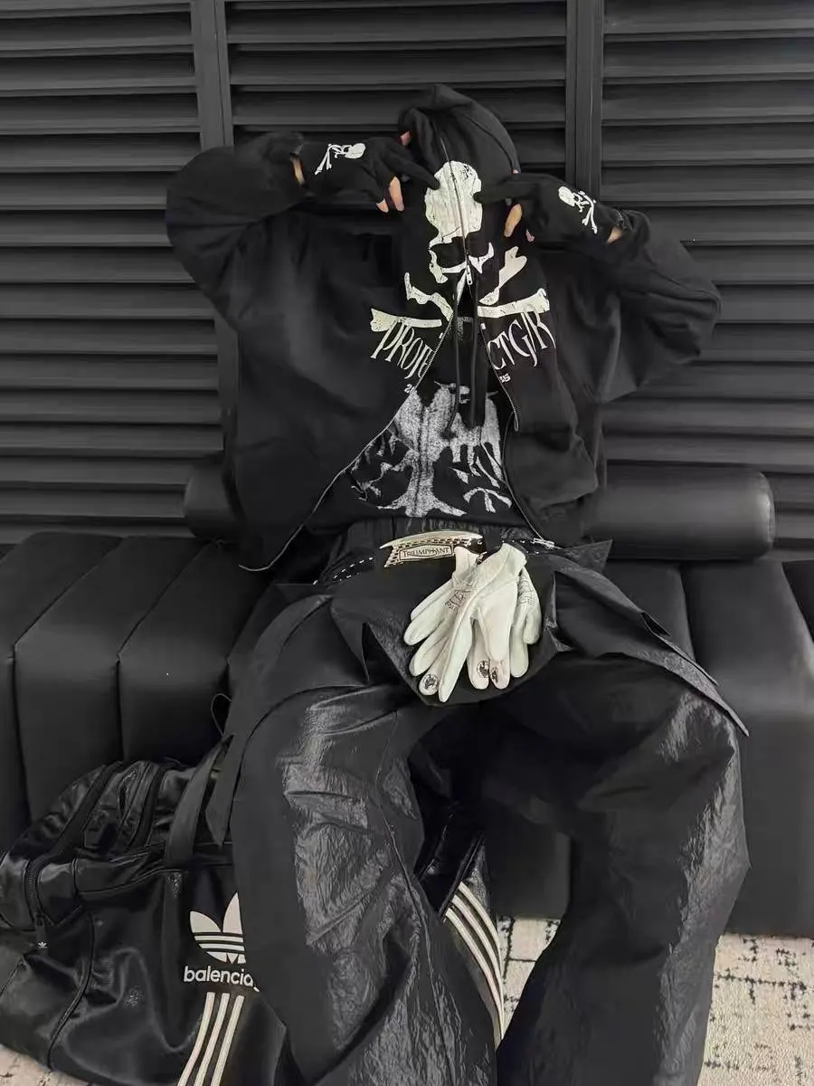 Protocol Index Skull Graphic Zip Hoodie