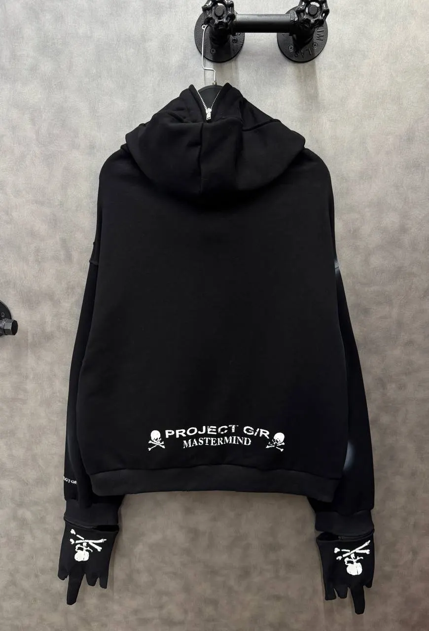 Protocol Index Skull Graphic Zip Hoodie